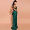 Abendkleid Yousef aljasmi, figurbetontes Kleid, Neckholder, Meerjungfrau, ärmellos, Pailletten, Spitze, Fischschwanzkleid – neu für die Dinnerparty