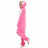 새로운 성인 동물 회색 펭귄 잠옷 만화 양털 Kigurumi Onesies 의상 점프 슈트 여성을위한 크리스마스 선물 남자