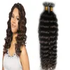 Brazylijska głęboka fala Hair 100g U Tip Machine Made Remy Pre Bonded Hair Extension Capsule 16 "20" 24 "1 G / s Rozszerzenia włosów