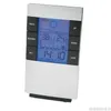 Nieuwe Digital Blue LED Backlight Temperatuur Vochtigheid Meter Thermometer Hygrometer Klok