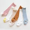 Genou haute bébé chaussettes nouveau-né chaussettes pour filles coton dessin animé infantile bébé garçons chaussettes anti-dérapant décontracté hiver bébé jambières