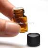 1000 stks 2ml Mini Amber Glasfles met opening Meductie en Cap Klein Parfum Voorbeeld Essential Oil Injectieflesjes Gratis Verzending