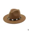 Ny hatt retro ull barn barn vinter fedora hatt för pojke flicka western cowboy cowgirl jazz cap med läder toca sombrero cap 54c9821185