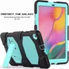 Silicone Silicone iPad tablet PC Case para Samsung Galaxy Tab T510 10.1inch Military Extreme Resistente à prova de choque com protetor de tela Kickstand Stand Cover