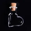 Lovely Small Glass Bottle Tiny Clear Empty Glass Wishing Message Vial With Cork Stopper 25mm Mini Container