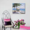 Moderne schilderijen tropische schaduw landschappen olie canvas handgemaakte strand kunst schilderij voor woonkamer muur cadeau