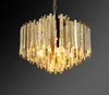 gold modern chandelier living room light long crystal stick lamp dinning room LED hanging lighting LLFA319l