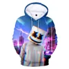 Dj marshmello 3d tryckt mode hoodies sweatshirts män kvinnor casual hoodies hajuku pullover hip hop kläder