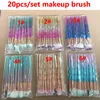 Ben spazzole 20pcs 3D Dazzle Glitter Fondazione Polves Brush Polling Set di pennelli Professional Blush Eye Hide MakeupBrush