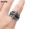 Groothandel hoge kwaliteit rvs kruisband ringen mannen vrouwen punk hip hop vinger ring sieraden bruiloft giften