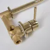 Gold Color Simple Wall Mounted Bathroom Faucet Solid Brass Single Handle Basin Water Mixer Faucet Golden Tap War