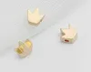 100 pz/lotto Crown Bead placcato Oro distanziatore Perline Jewerly Accessori per Monili Che Fanno 5mm