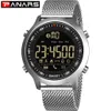 CWP PANARS Digital Smart Watches Men pedometers meddelande påminnelse Sport vattentät titta på Bluetooth armbandsur för iOS Android 8302