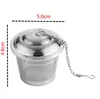 Tea Filter Infuser Durable 3 Sizes Silver Reusable 304 Stainless Mesh Herbal Ball Tea Strainer Teakettle EEA1087-2