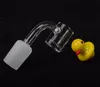 4mm Wall Flat Top Quartz Banger 20mmOD 10mm 14mm 18mm Maschio Femmina Banger al quarzo Chiodi con vetro Giallo Duck Carb Cap per Bong