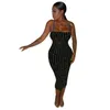 Diamant Bodycon Afrika Kleid Afrikanischen Stil Kleider für Frauen Club Party Kleid Sommer Sexy Strap Engen Rock Afrika Kleidung 2020337o
