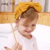 Montera alla Baby Large Bow Girls pannband Dubbel Big Bowknot Headwrap barn Bow för hår Bomullsbrett turban Spädbarn Nyfödd headban3757766