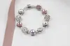 Wholesale-925 Murano Glass Charm Bracelets Bead CZ Crystal Charms Dangle For Women Original DIY Jewelry Style Fit Pandora