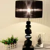 Schwarze Kristall-Tischlampen, moderne Lampen, Persönlichkeit, Kristall-Schlafzimmer-Tischlampe, kreative einfache Tischlampen für Schlafzimmer, E27