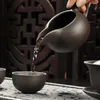 Service à thé en sable violet, théière Kung Fu en céramique noire/rouge, théière en argile violette faite à la main, tasse à thé Gaiwan Tureen, Promotion de la cérémonie du thé