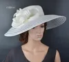 2019 X Large Ivory Ladies formal dress hat PP Straw sun hat summer hat for prom mother'day Races kentucky derby