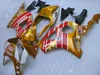 Red Gold Fairings Set för Honda CBR900RR 2002 2003 CBR954 Fairing Kit 02 03 CBR954RR CBR 954RR CX22