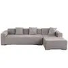 ベルベット2PCSコーナーソファリビングルームL字型ソファスリップカバーケースCHAISE LONGUE CORNER SOFA COVER ELASTICTRETTION6152960