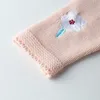 Ins Baby Girls Knit Romper Jesień Niemowlę Kwiat Haft Długi Rękaw Kombinezon Moda Okrągły Kołnierz Newborn Onesie Y2614