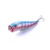 água Hengjia Top plástico pesca isco rígido, iscas de pesca, Popper CRANKBAIT isca, 9cm 14G 4 # ganchos 72pcs PO019