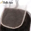 Ludzkie Włosy Wefts z koronkowym zamknięciem 3 Część Brazylijskie włosy jedwabiste prosty kolor naturalny 8-34 cal