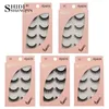 Cils de vison 3D 4 paires de cils de maquillage cils longs et épais ailés bande complète faux cils