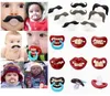 100st Cute Funny Dummies Pacifier Baby Novelty Maternity Toddler Barn Tandlingar Nipplar Roliga Mustasch Tand Pacifiers