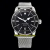 V2 Versión mejorada GF II B20 AB2010121B1S1 ETA 2824 Automático Esfera negra Reloj luminoso para hombre Correa de goma Caja de acero 316L Deporte W285T