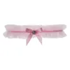 Europese stijl bridal garters 2020 elastische hot koop kant boog bruiloft prom ribbel kristal roze crème munt zwart kleur 38-70cm lengte