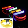 LED Nylon Pet Dog Collar Night Safety S-XL LED Light Blinkande Glöd i den mörka små hunden Pet blinkande säkerhet Hundkrage Leashes BC BH0985