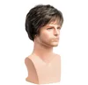 Synthetic Wigs mens side fringe wig Handsome Men Short Straight Brown Heat Resistant Cosplay Party Hair FZP211