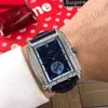 Novo Gondolo 5124G-011 5124 Silver Dial Black Inner Automatic Mens Watch Rose Gold Diamond Bezel Relógios de alta qualidade Hello Watch 6304x
