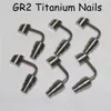 90 bucket titanium nail 10mm 14mm 18mm male female gr2 titanium nail dabber for oil dab rigs glass bong smoking water pipes199T