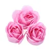 Aroma Heart Rose Soap Flower Flowers Bath Body Soap رومانسي هدايا تذكارية عيد الحب عيد الزفاف ديكور الحزب 3pcs Box261g