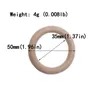 50mm Baby Wooden Teethers Ring Kids Wood Soothers Children DIY Jewelry Making Craft Bracelet Soother M1714