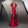 vestidos de noite de ziad nakad vermelhos vestidos de bande