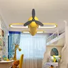 Lumière pendante led moderne jaune bleu lumières pour enfants chambre chambre enfants bébé garçons maison décorative AC85-265V suspension