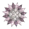 10pcslot bütün çırpıda mücevher 18mm Snap Düğmeleri Karışık Mavi Rhinestone Metal Çiçek Çıtçıtları Snap Bilezik İçin Düğmeler VN2042102913378