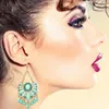 Orecchini esagerati in stile etnico alla moda orecchini da donna alla moda orecchini con nappa in acrilico con diamanti blu spedizione gratuita
