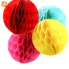 1pc 4 "6" 8 "10" Färgrik DIY Tissue Paper Honeycomb Ball Vävnad Pompoms Bröllop / Födelsedagsfest dekoration Baby shower su