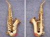 Ny Yanagisawa Böjd Sopran Saxofon S-991 Rose Gold Brass Sax Professionell munstycke Patches Pads Reeds Bend Neck