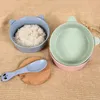 Tarwe Straw Baby Bamboo Servies Set Minimalistische Kinderen Gerechten Kom Set voor Baby Voeding Bowls Servies Servies