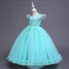 Kinder Brautkleider Spitze Prinzessin Mädchen Kleider Kinder Designer Kleidung Mädchen formelle Kleider lange Mädchen Partykleid A43795439383