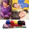 Wraps Newborn Photo Spring Baby Одеяло Младенческая Спящая Сумка Хлопок Твердые Платежные Постельные принадлежности Новорожденный Ванна Полотенце Новорожденный Костюм 14 Цветов D41