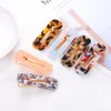 18Style Acrylique Clip Clip pour filles Femmes Drop Drop Forme Leopard Marble Texture Géométrique Duckbill Barrette Hair Hair Access1734688